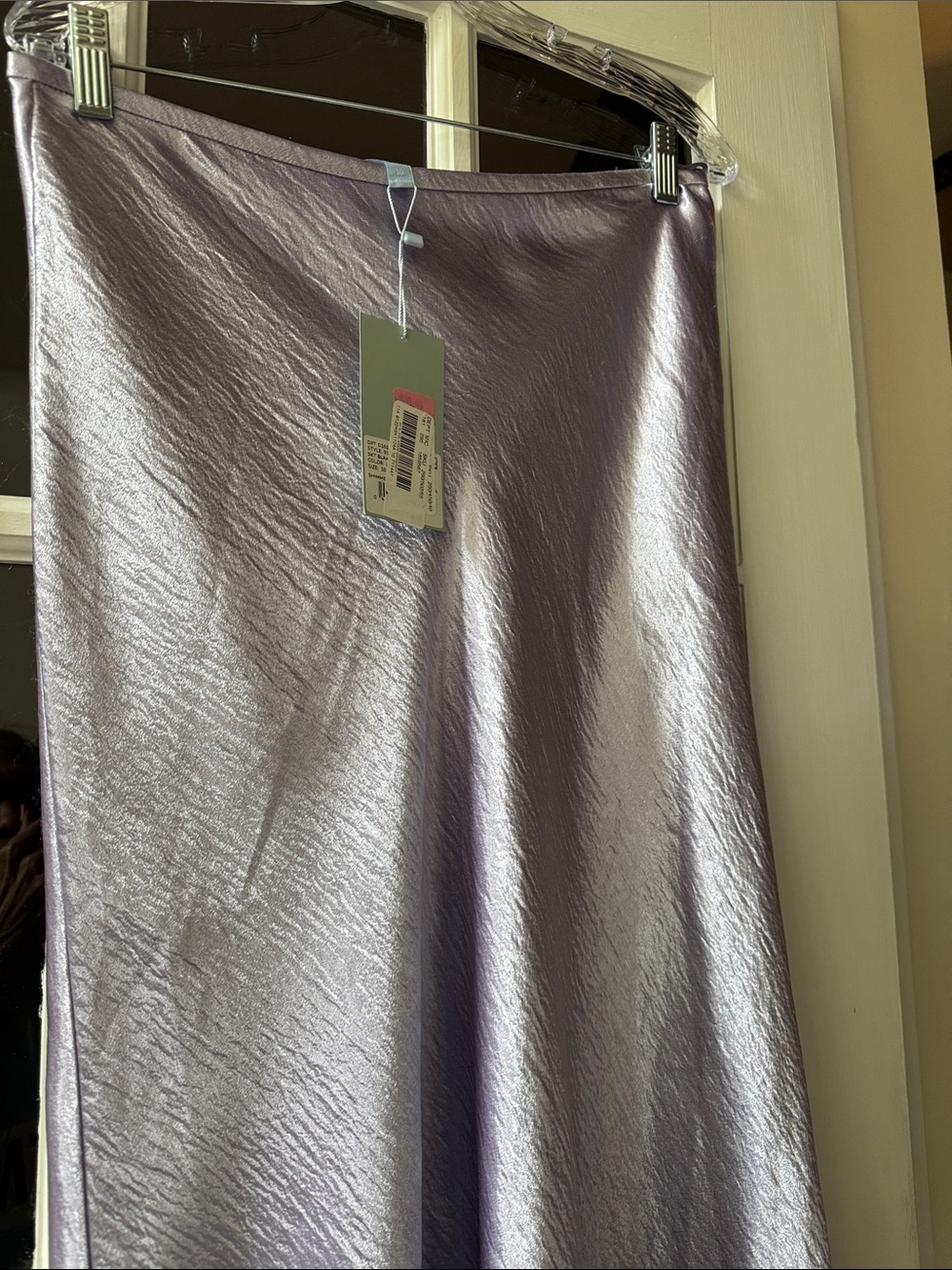 ANTONIO MELANI Metallic Lilac Slip Skirt - Picture 2 of 2
